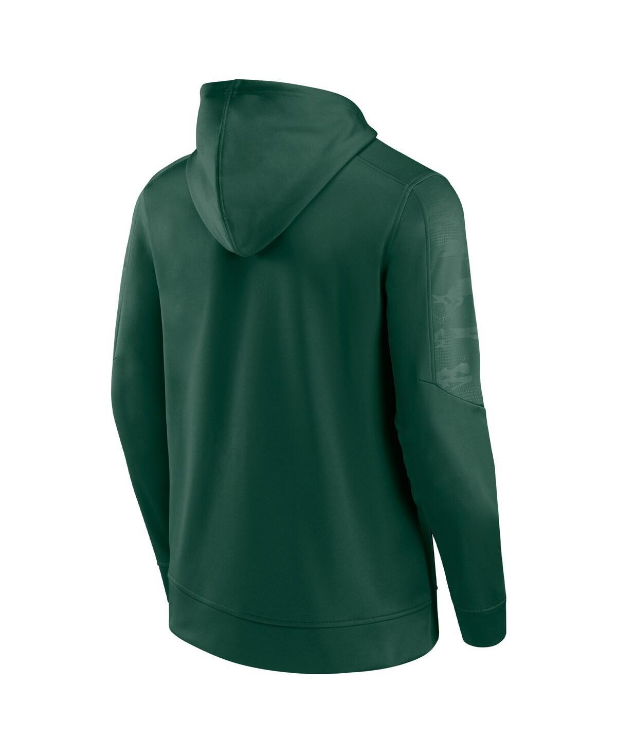 Men's Green Miami Hurricanes On The Ball Pullover Hoodie