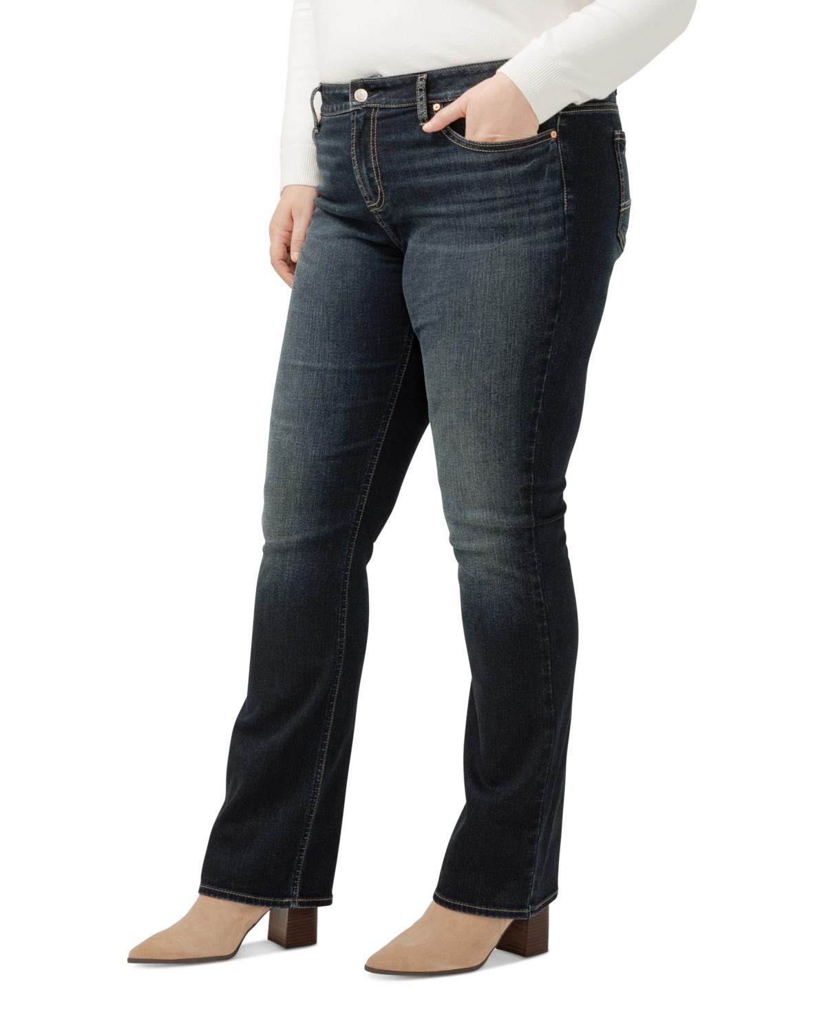 Plus Size Elyse Mid-Rise Comfort-Fit Slim Bootcut Jeans