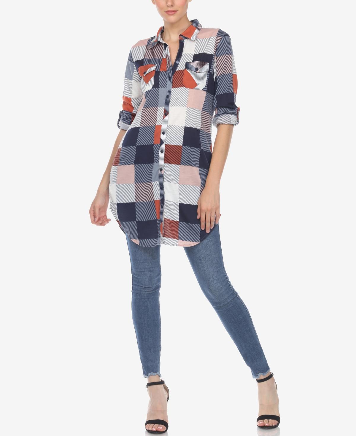 Women's Plaid Tunic Shirt