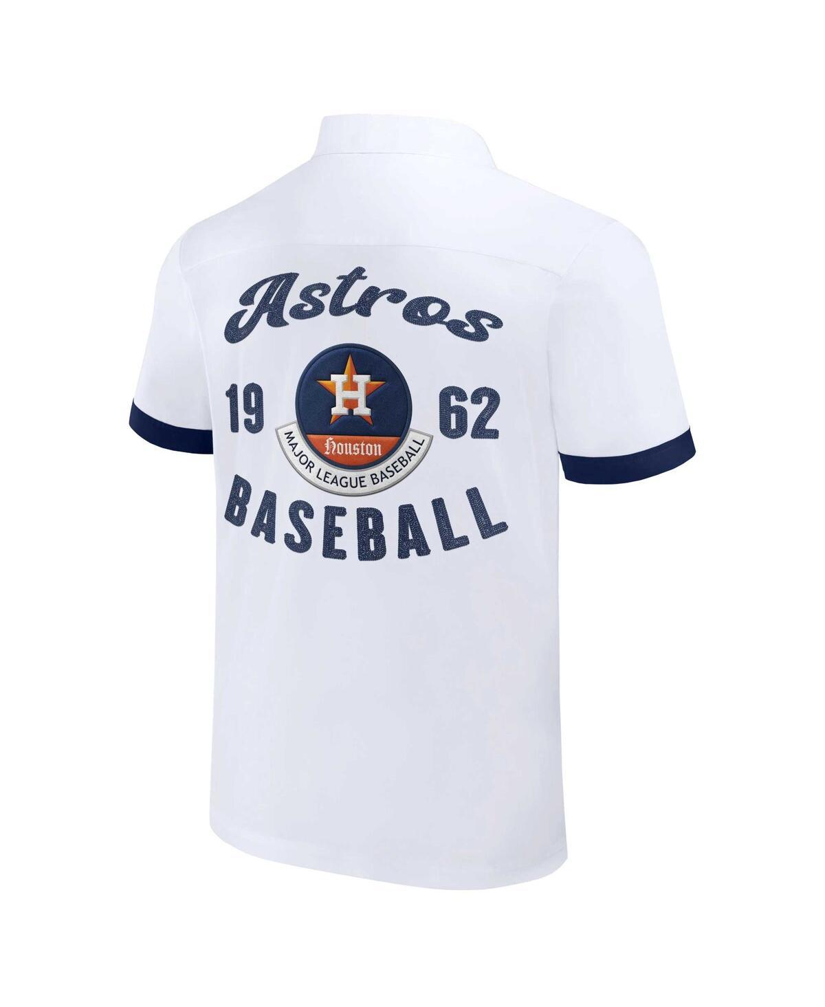 Men's Darius Rucker Collection by White Houston Astros Bowling Button-Up Shirt