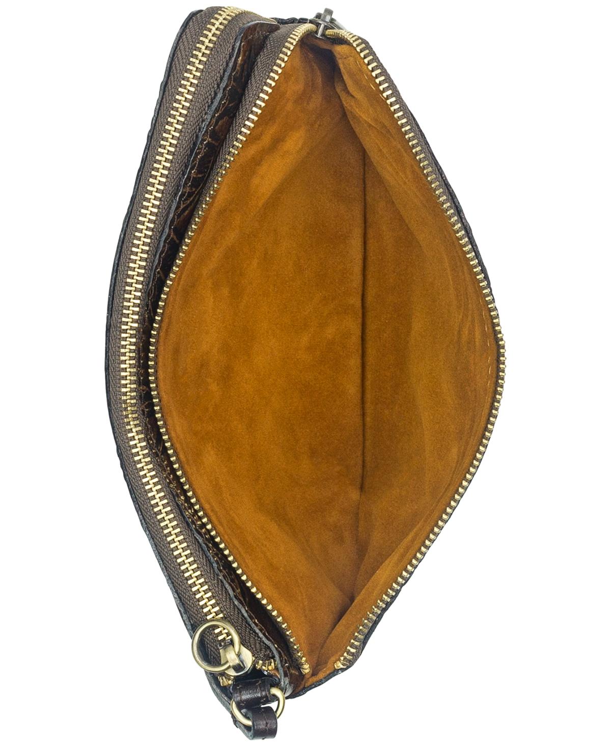 Varone Bark Leaves Leather Wristlet, Created for Macy's  