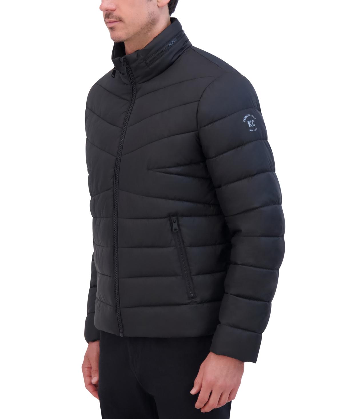 Men's Quilted Lightweight Hooded Zip-Front Puffer Jacket