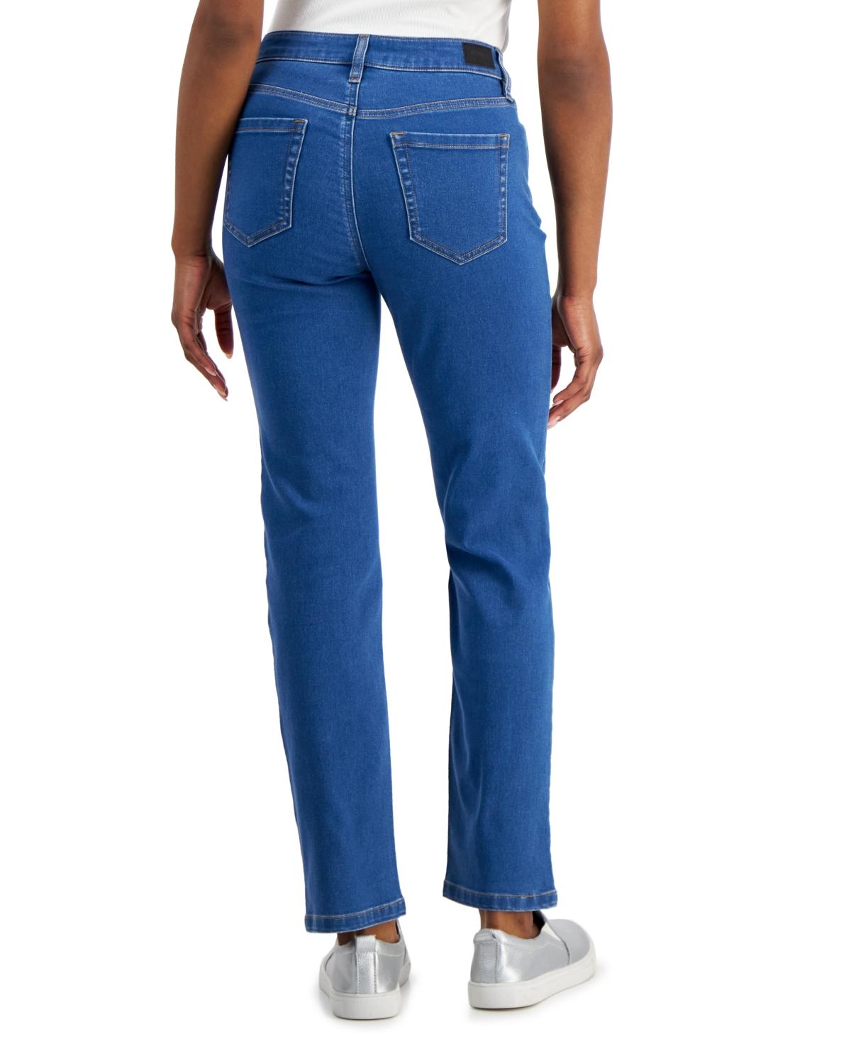 Petite Lexington Mid-Rise Straight-Leg Jeans