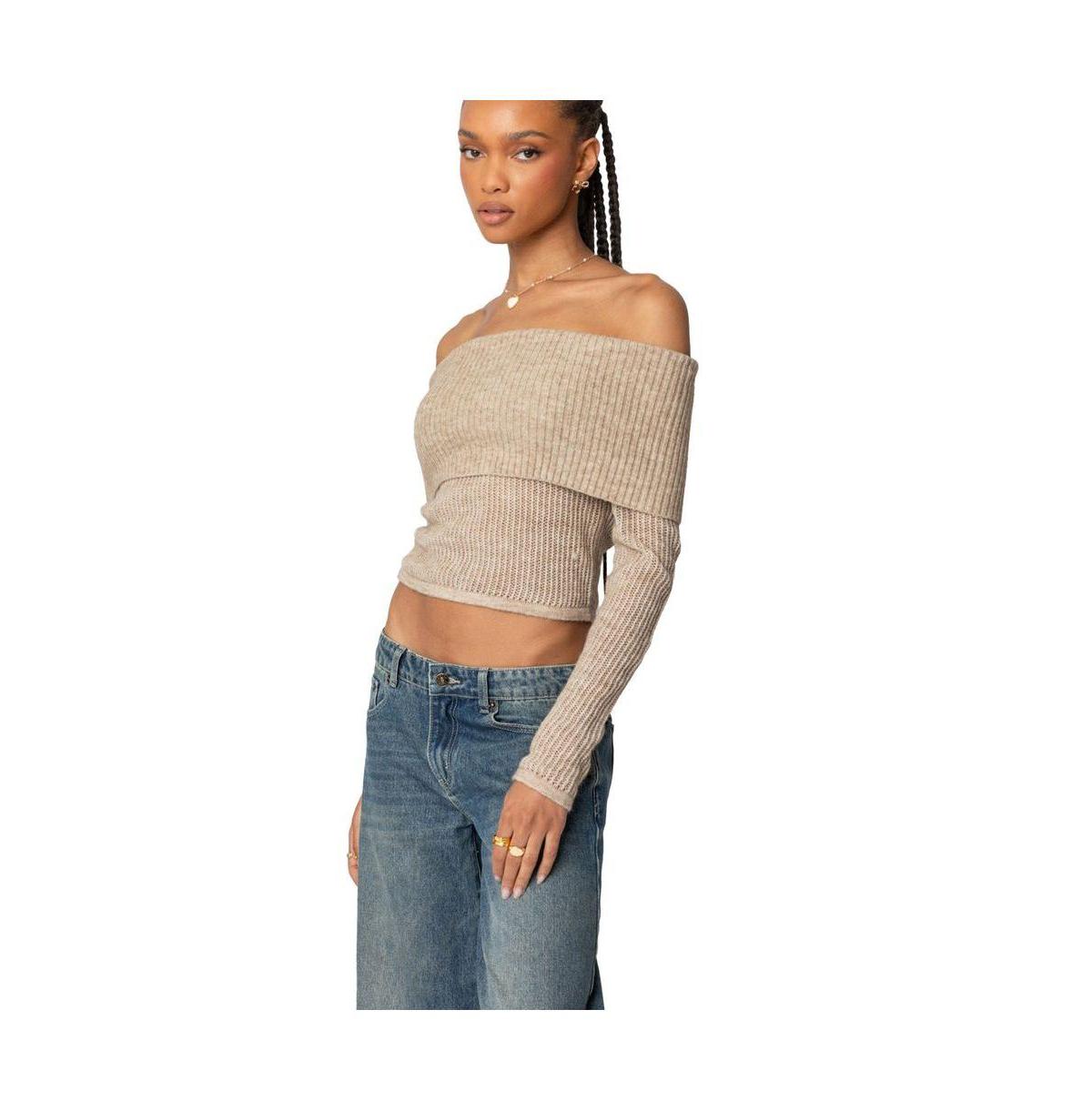 Women's Lili Fold Over Knit Top