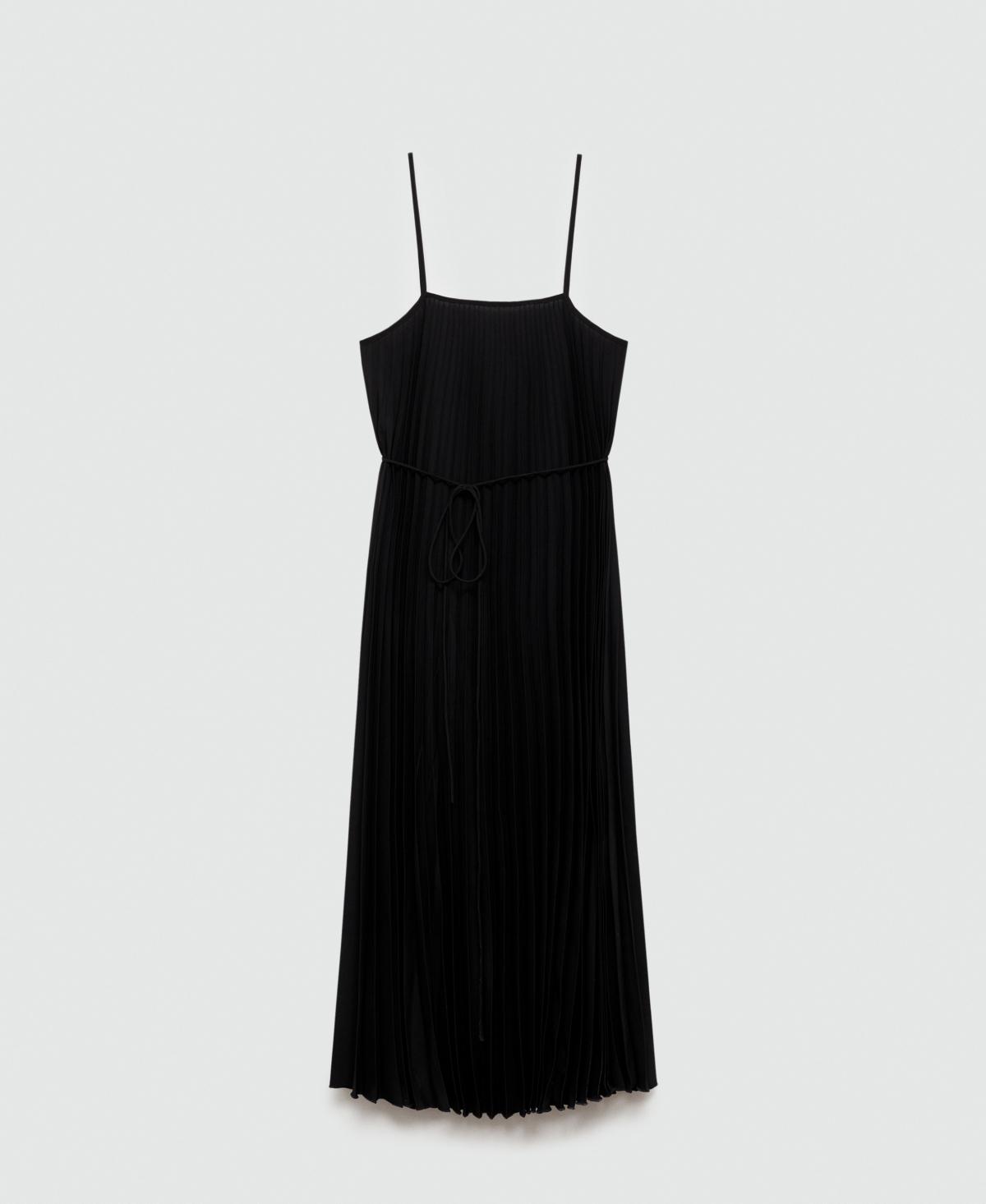 Women's Bow Detail Pleated Dress