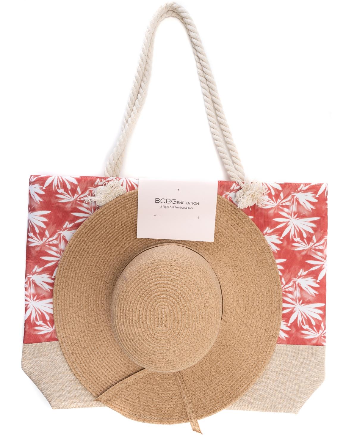 Printed Tote Bag and Floppy Hat Set