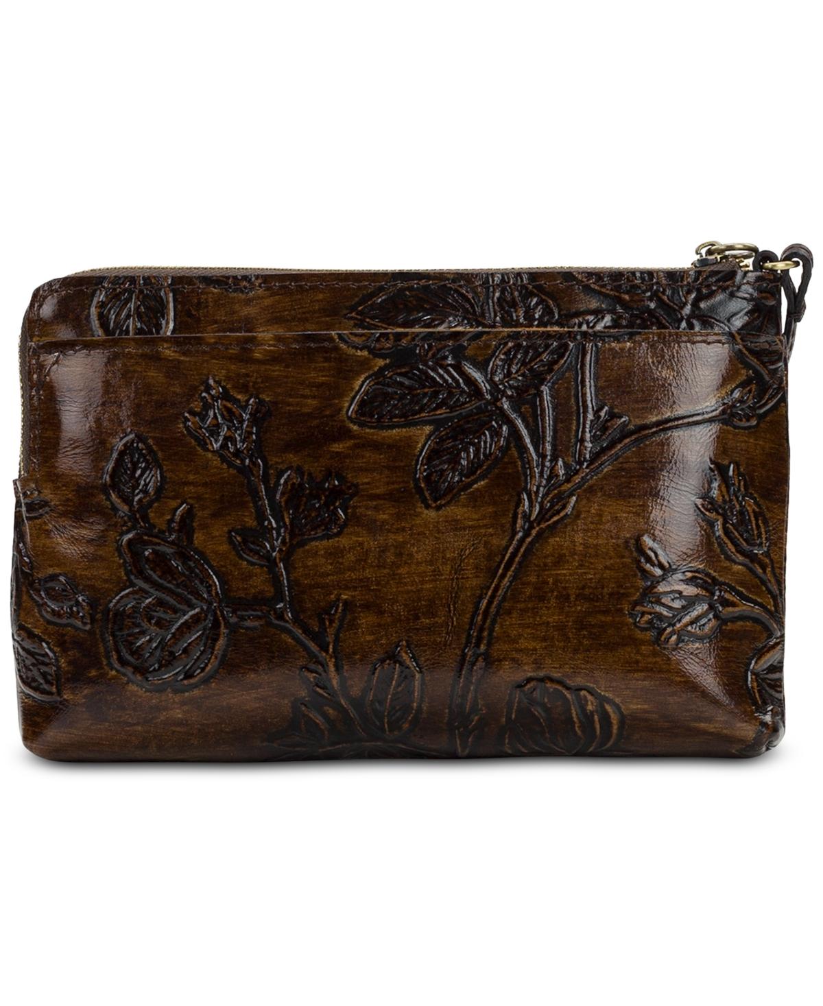 Varone Bark Leaves Leather Wristlet, Created for Macy's  