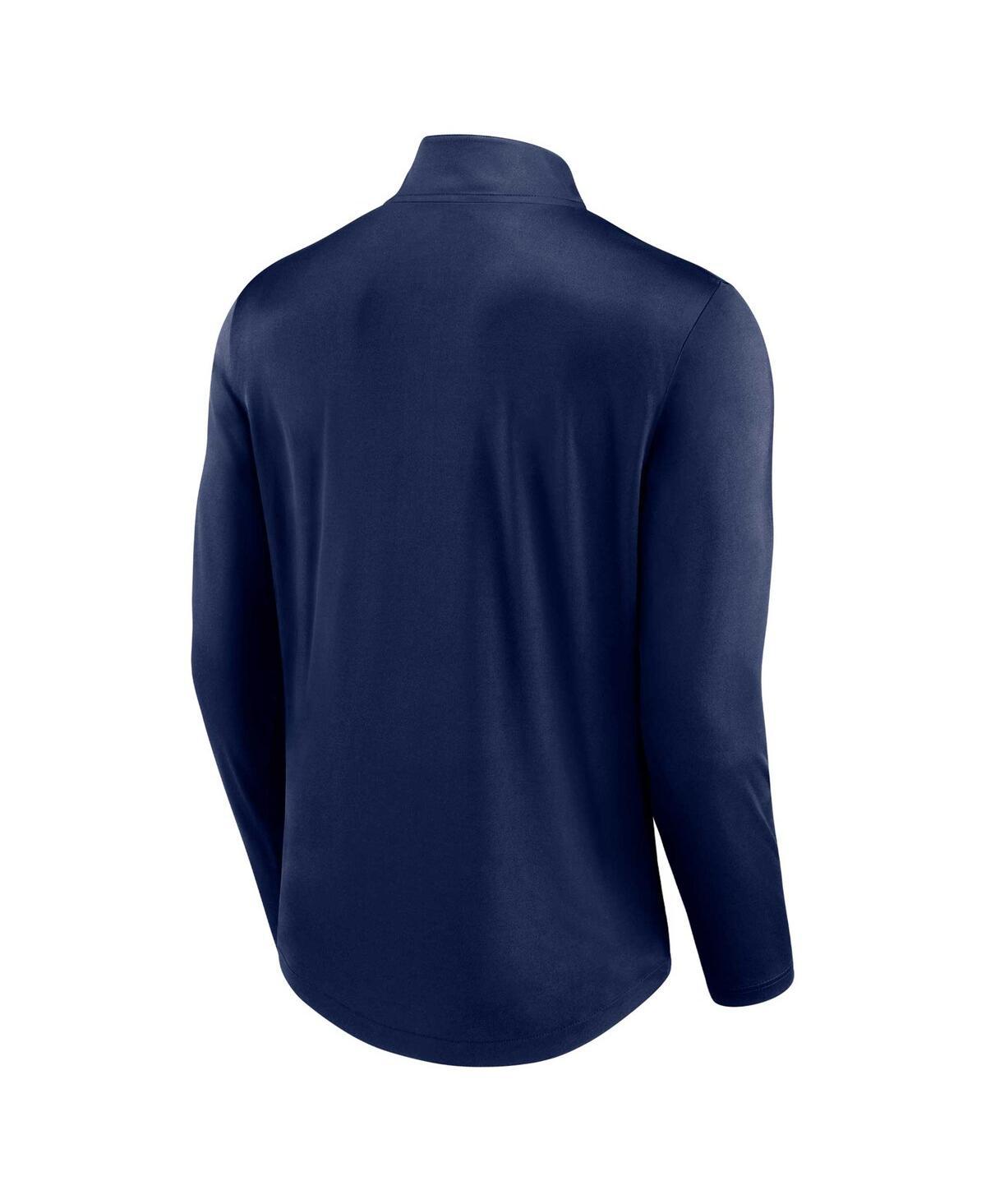 Men's Navy Seattle Mariners Quarterback Quarter-Zip Top