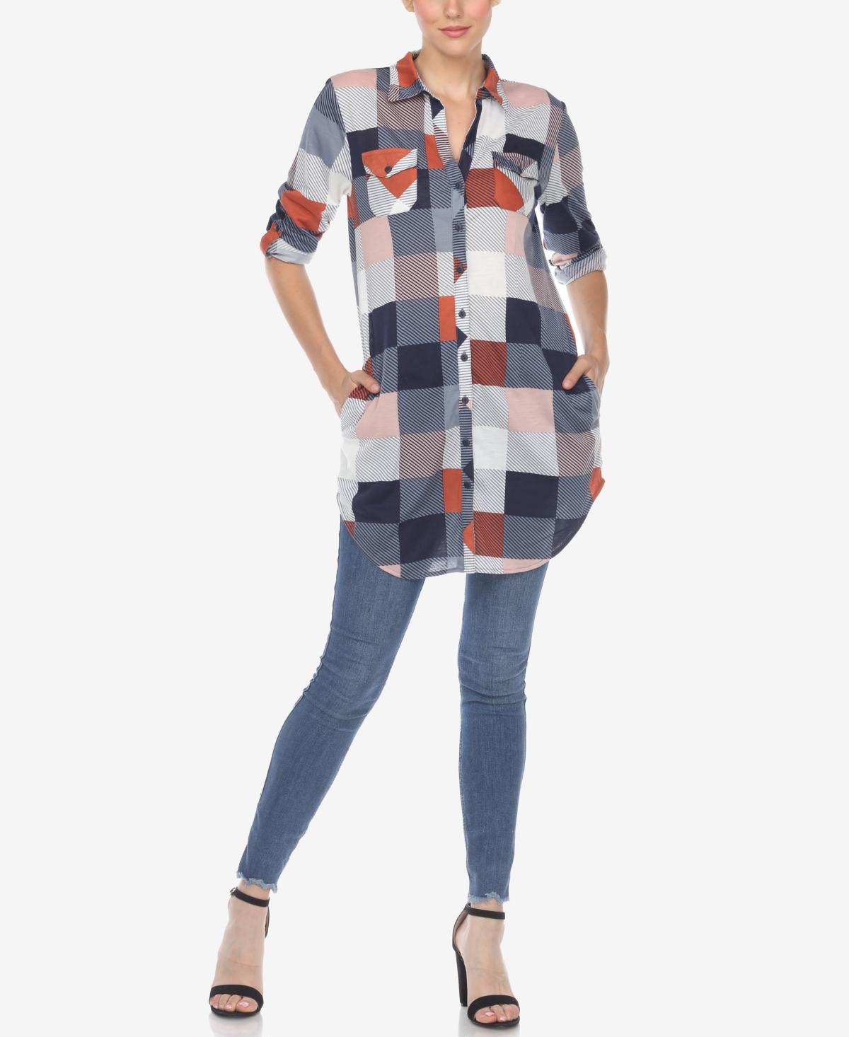 Women's Plaid Tunic Shirt