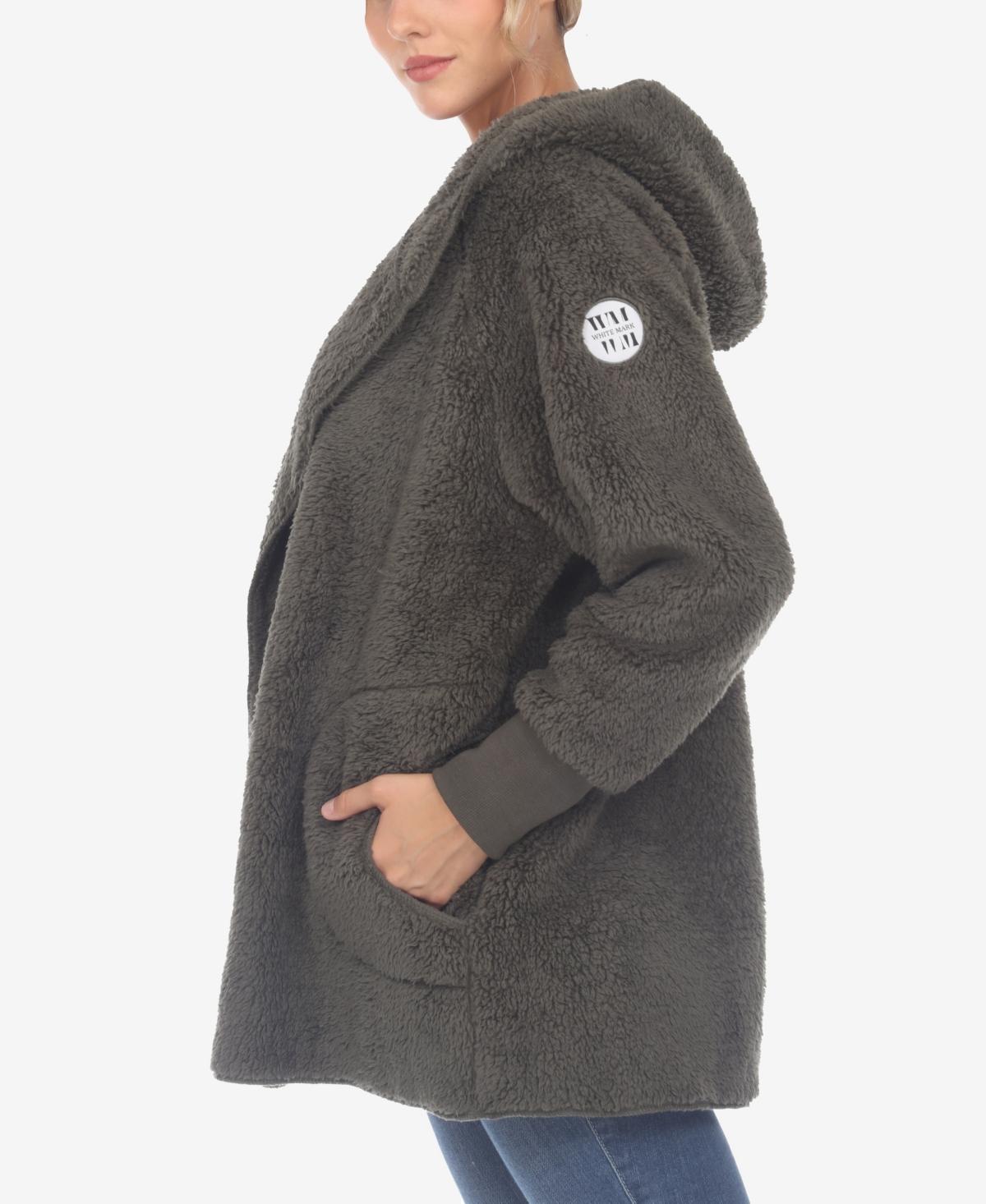 Women's Plush Hooded with Pockets Jacket