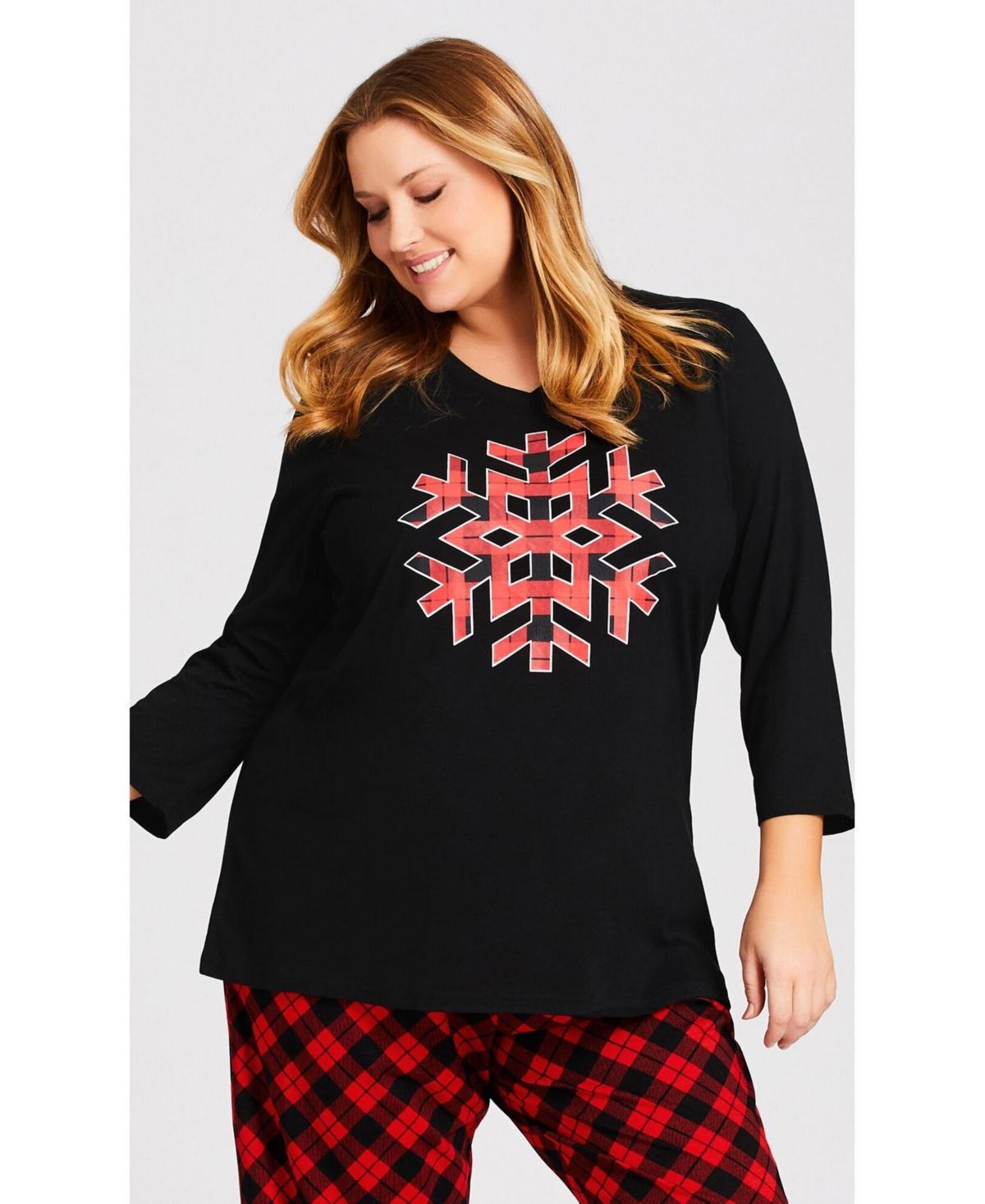 Women's Snowflake Sleep Top