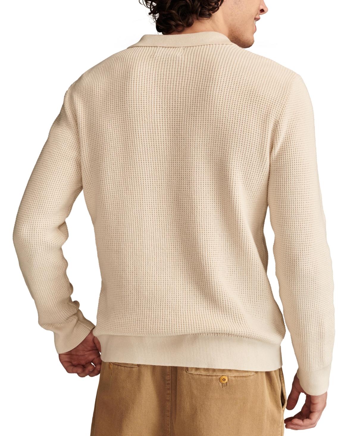 Men's Johnny Collar Long Sleeve Polo Sweater