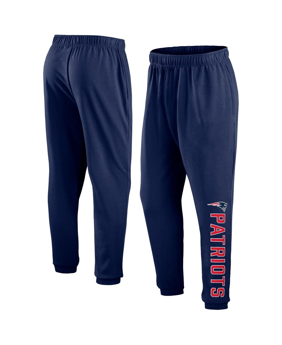 Men's Navy New England Patriots Chop Block Fleece Sweatpants