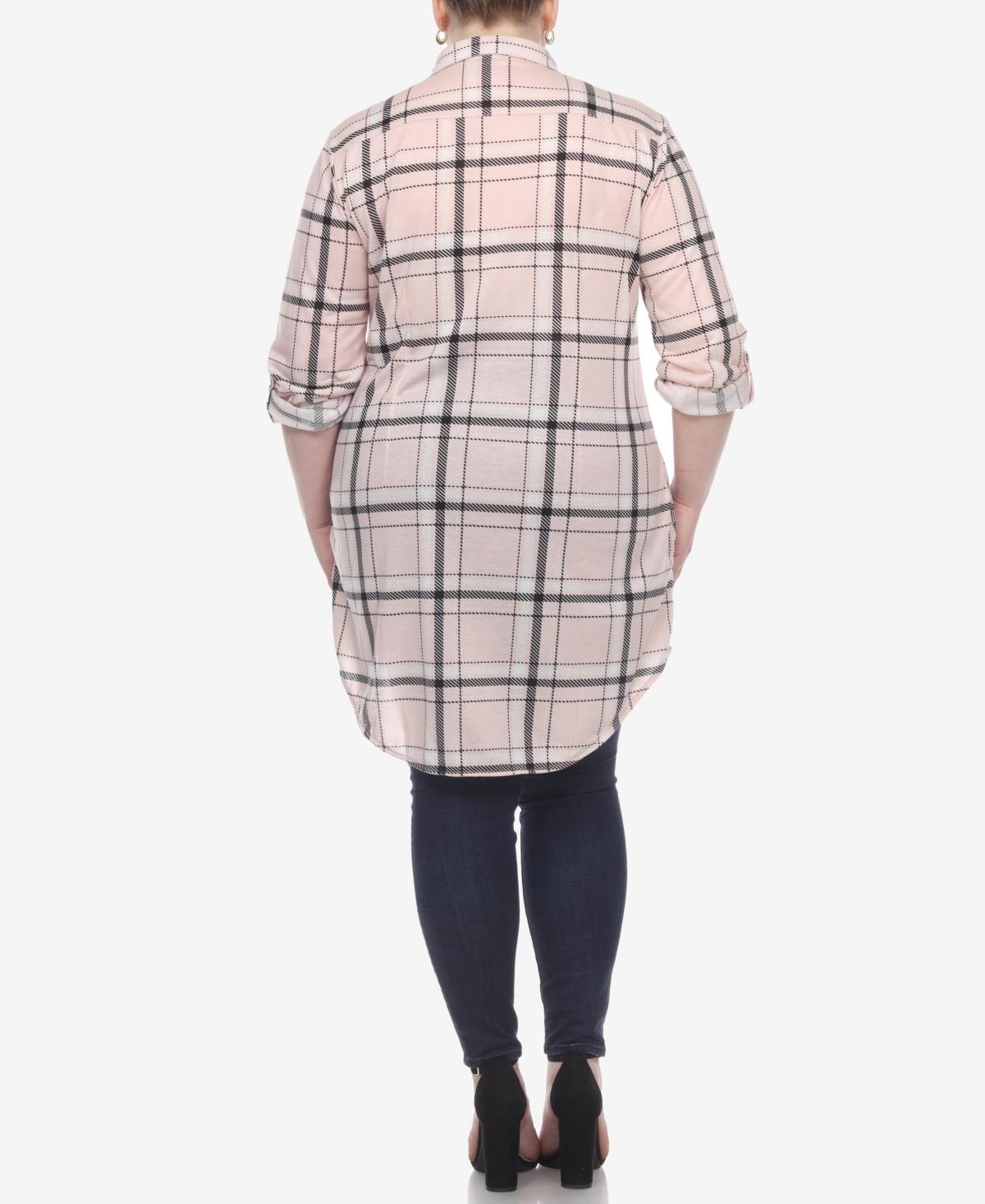 Plus Size Plaid Tunic Top