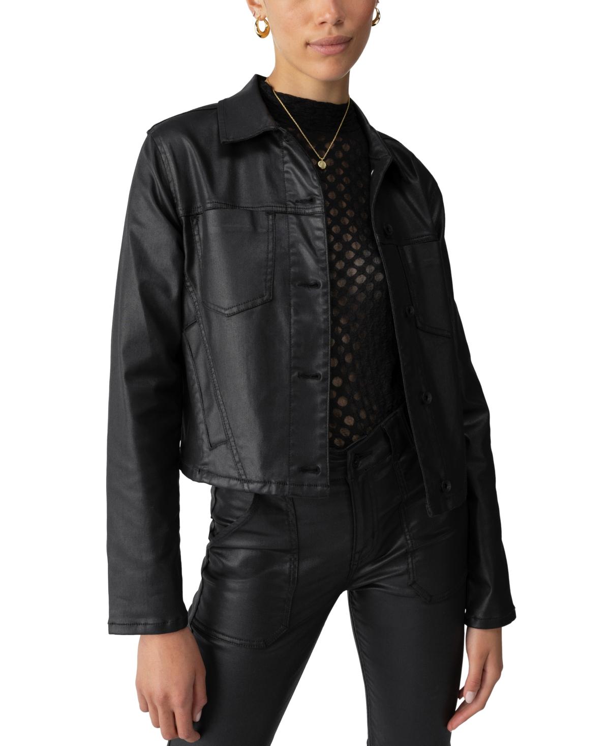 Women's Davidson Black-Coated Trucker Jacket