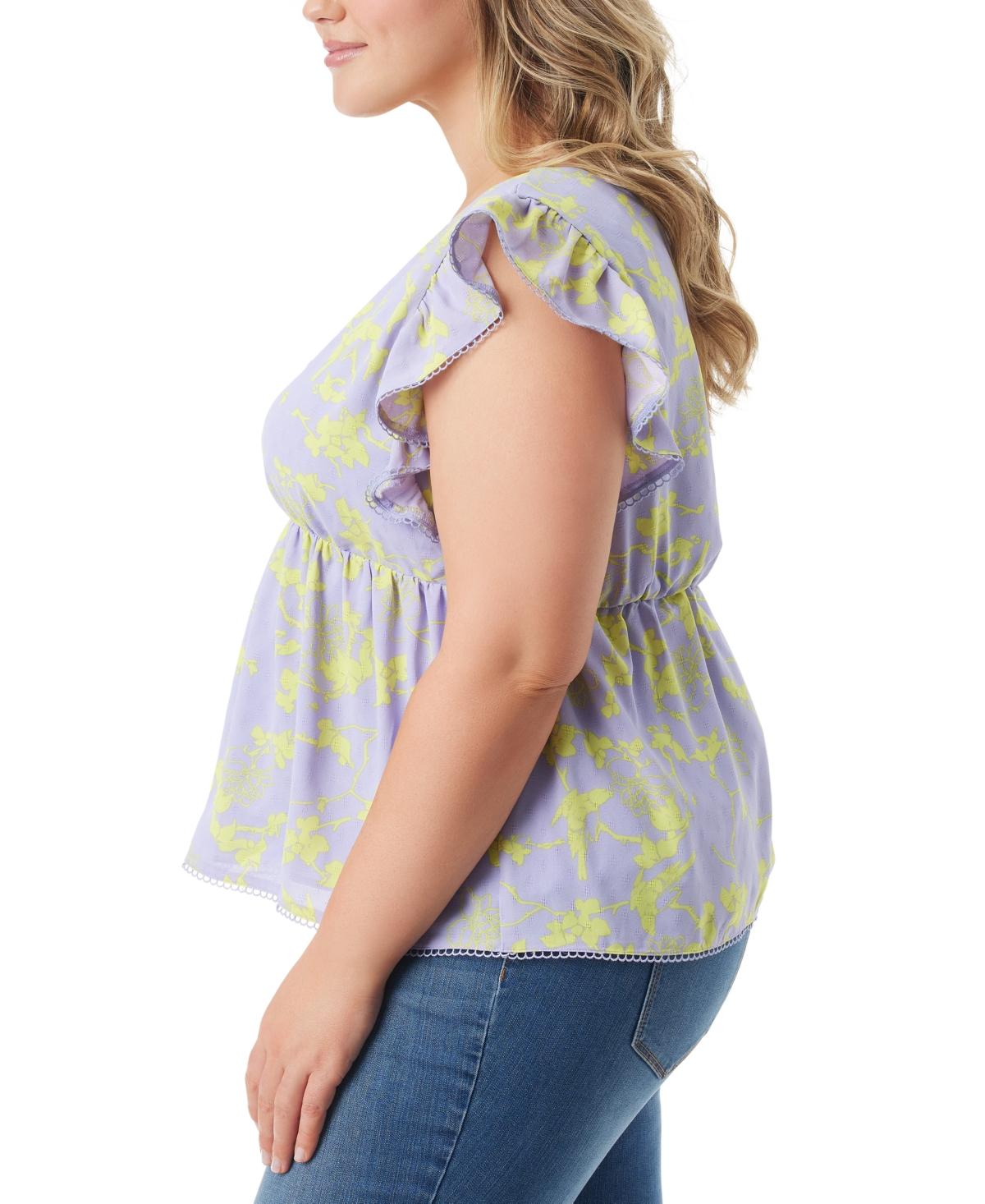 Trendy Plus Size Inge Flutter Tie-Back Top