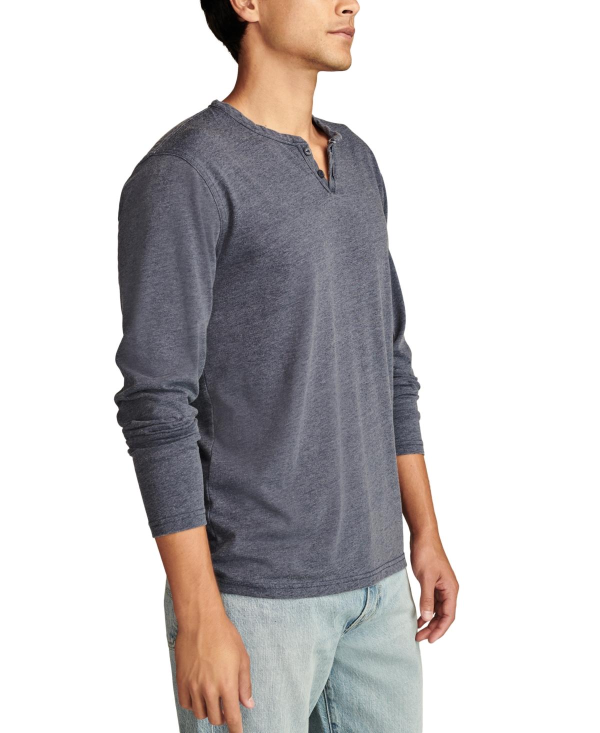 Men's Long Sleeve Burnout Notch Shirt