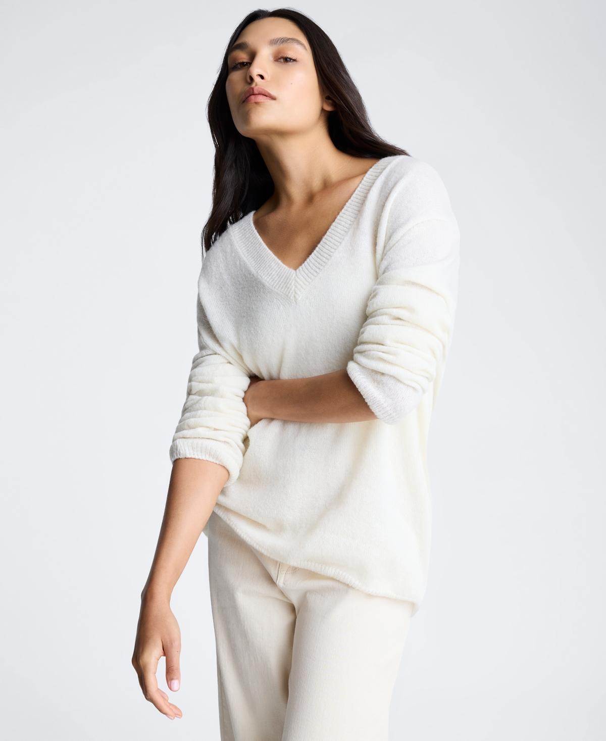 Women's Oversized V-Neck Sweater