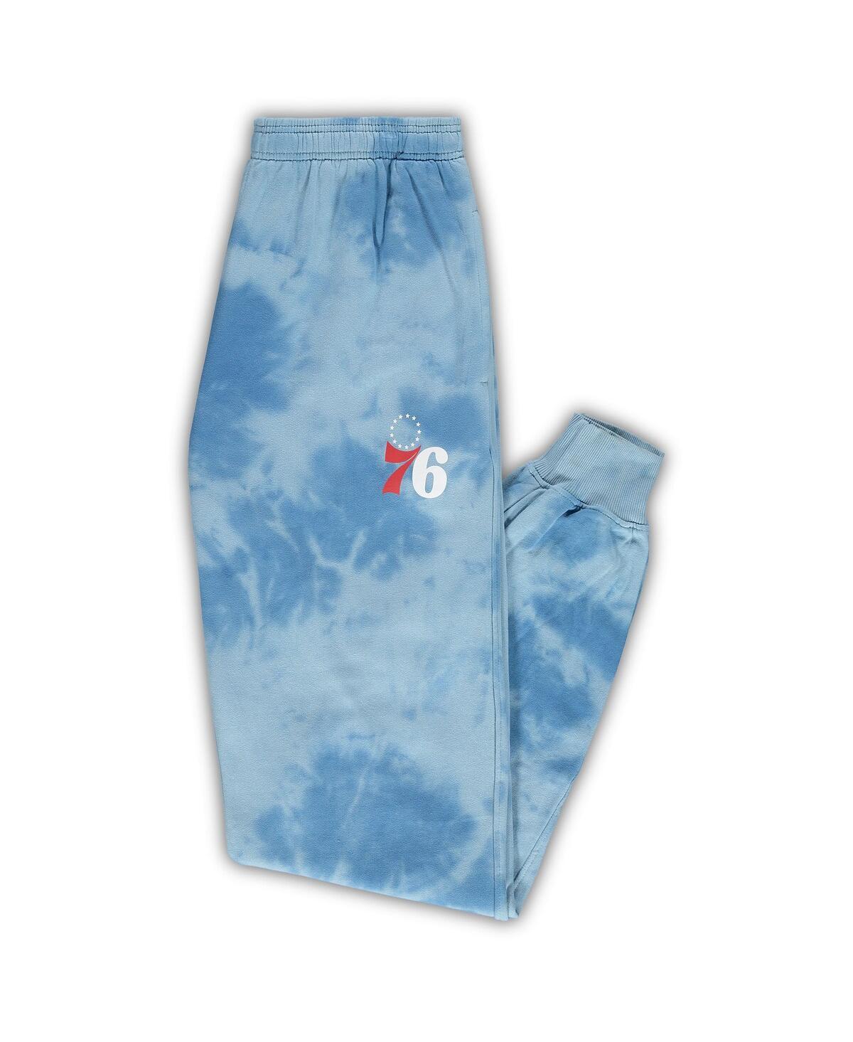 Men's Royal Philadelphia 76ers Big and Tall Wordmark Cloud Dye Jogger Pants