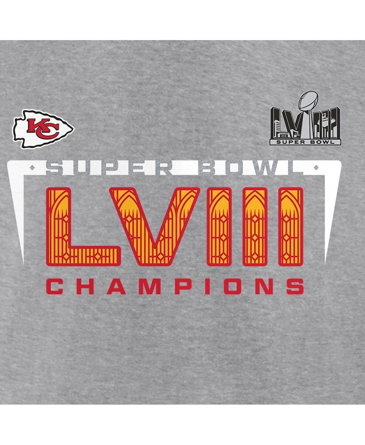 Men's Heather Gray Kansas City Chiefs Super Bowl LVIII Champions Counting Point Score Big and Tall T-shirt