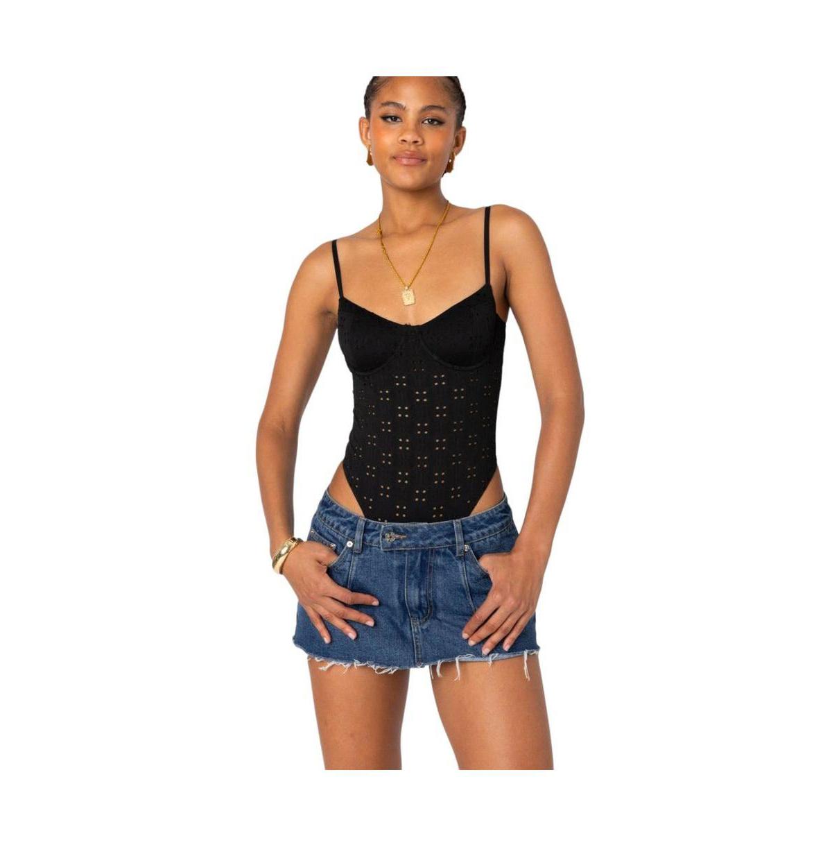 Women's Raven Cupped Eyelet Bodysuit