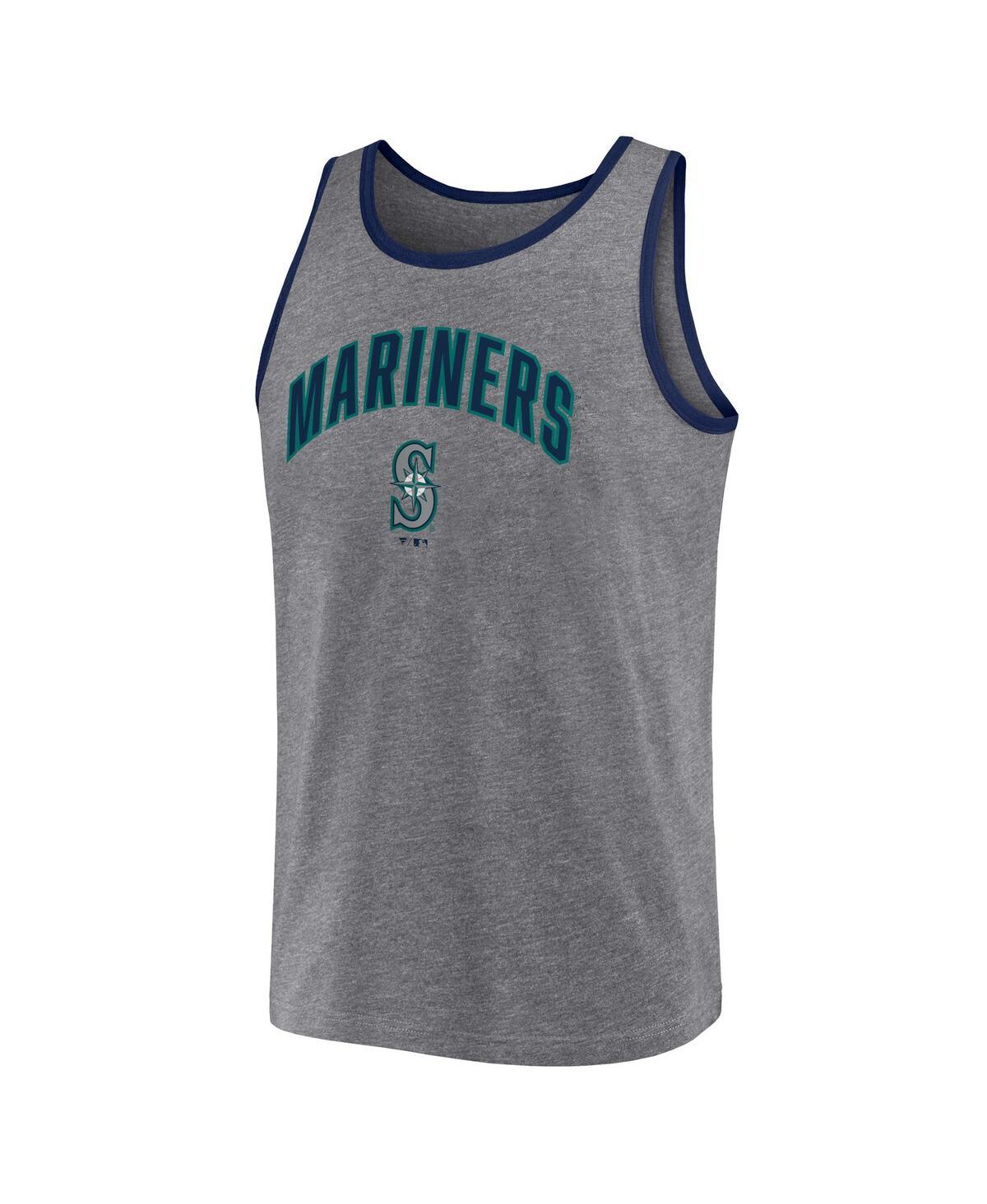 Men's  Heather Gray Seattle Mariners Primary Tank Top