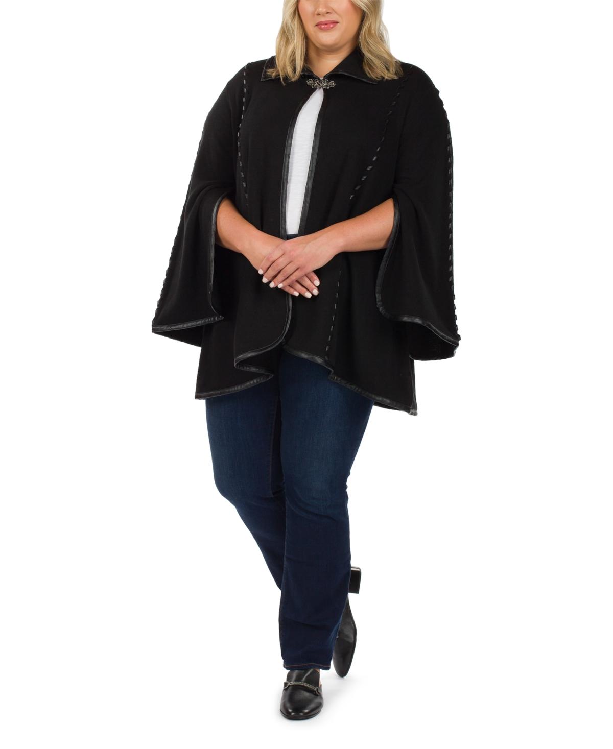 Women's Hooded Sleeved Cape with Clasp