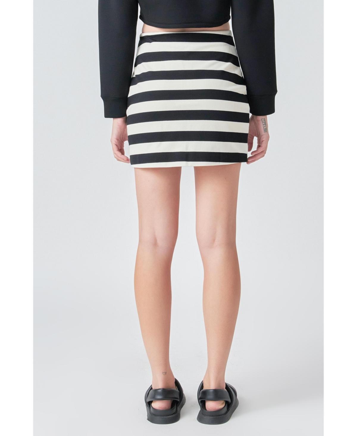 Women's Stripe Terry Skirt