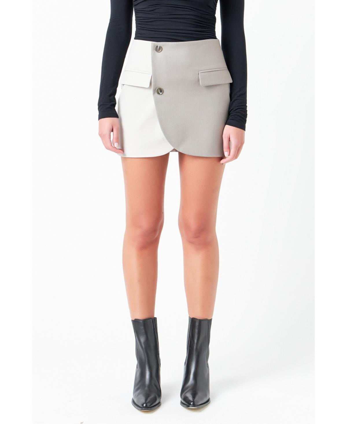 Women's Colorblock Mini Skirt