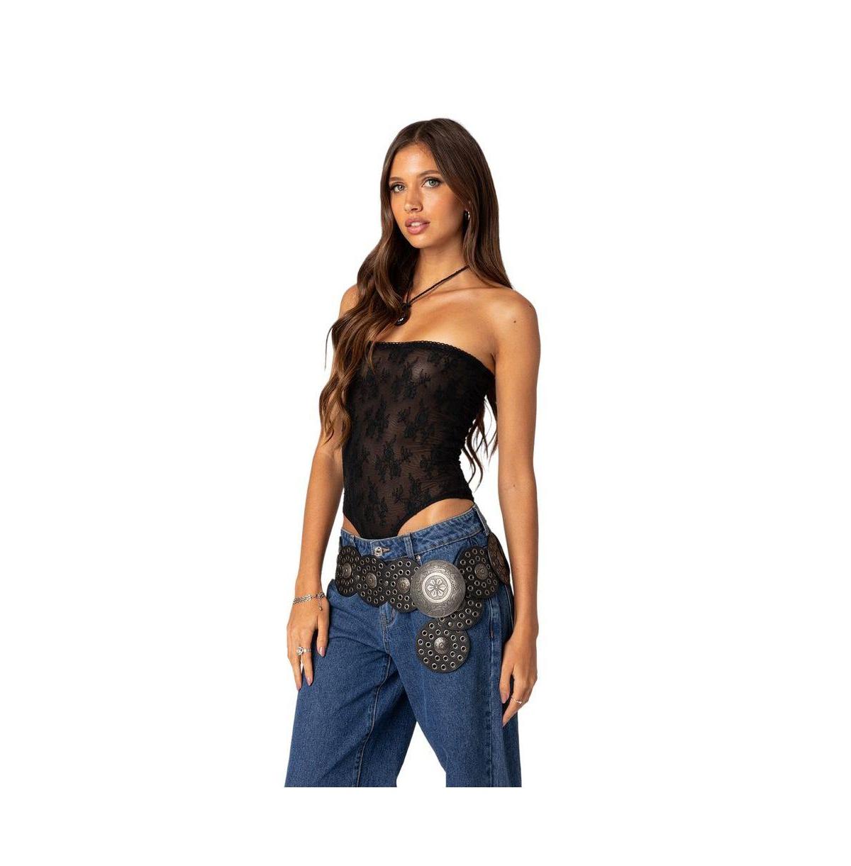 Women's Alina Sheer Lace Bodysuit