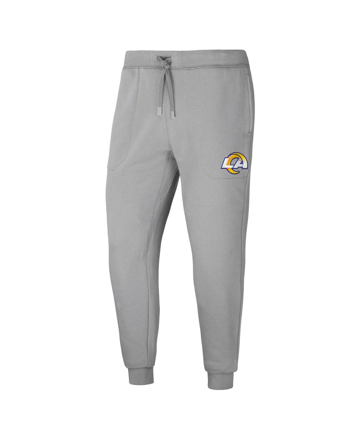 Men's NFL x Darius Rucker Collection by Gray Los Angeles Rams Fleece Jogger Pants