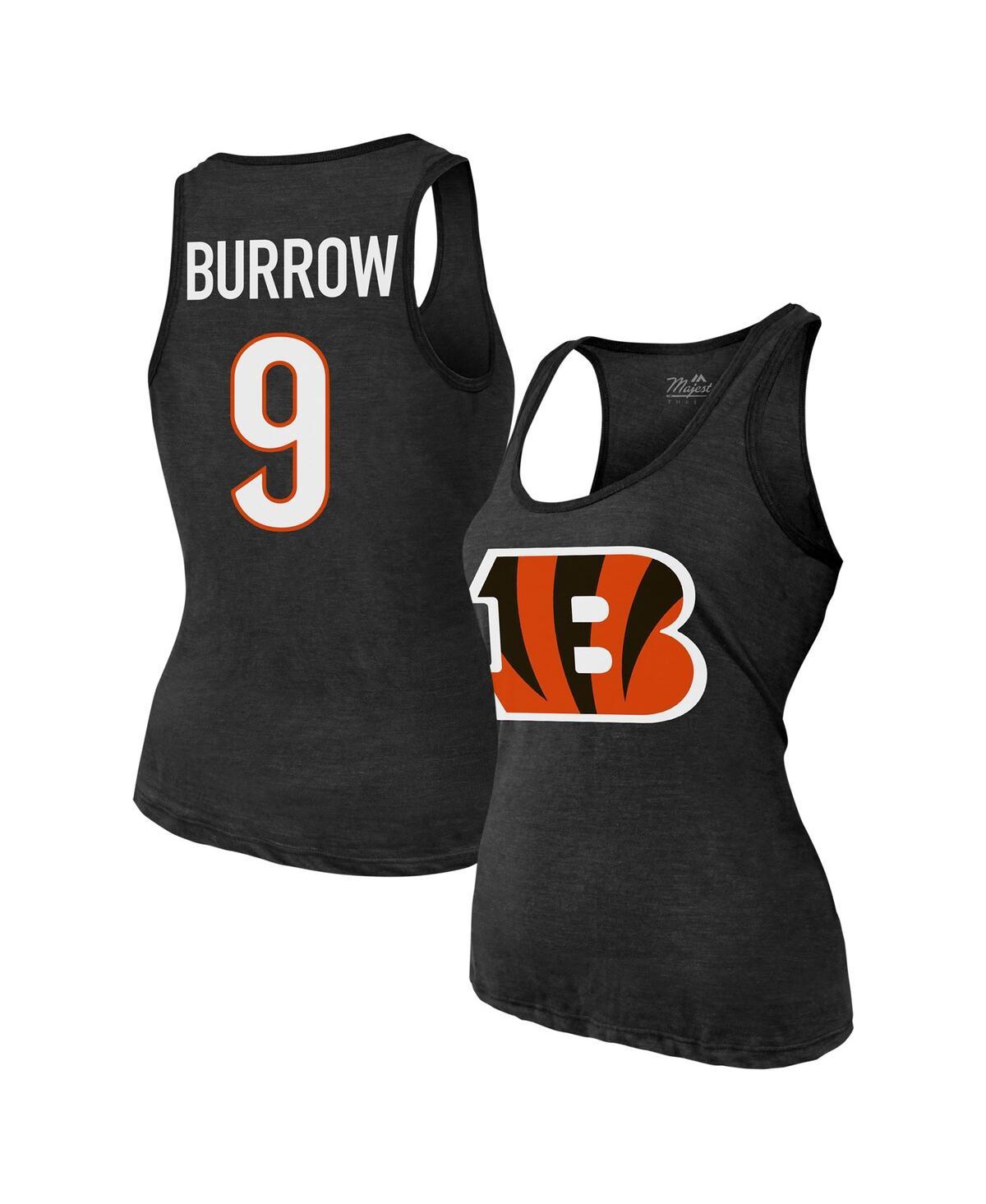 Women's Joe Burrow Black Cincinnati Bengals Name Number Tri-Blend Tank Top