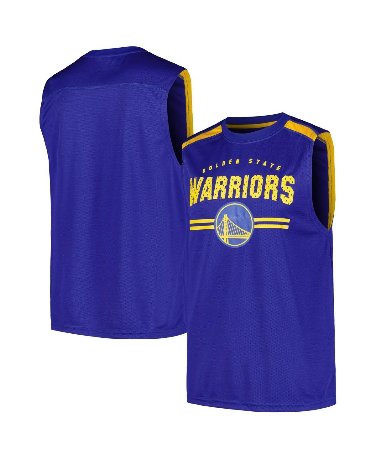 Men's Royal Golden State Warriors Birdseye Muscle Tank Top