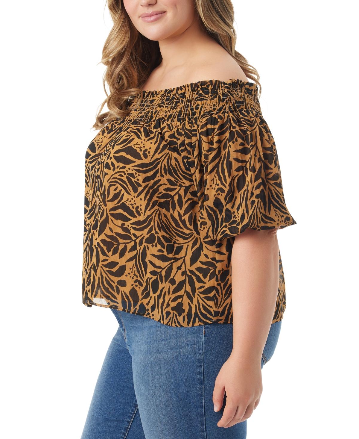 Trendy Plus Size Rosiya Off-The-Shoulder Top