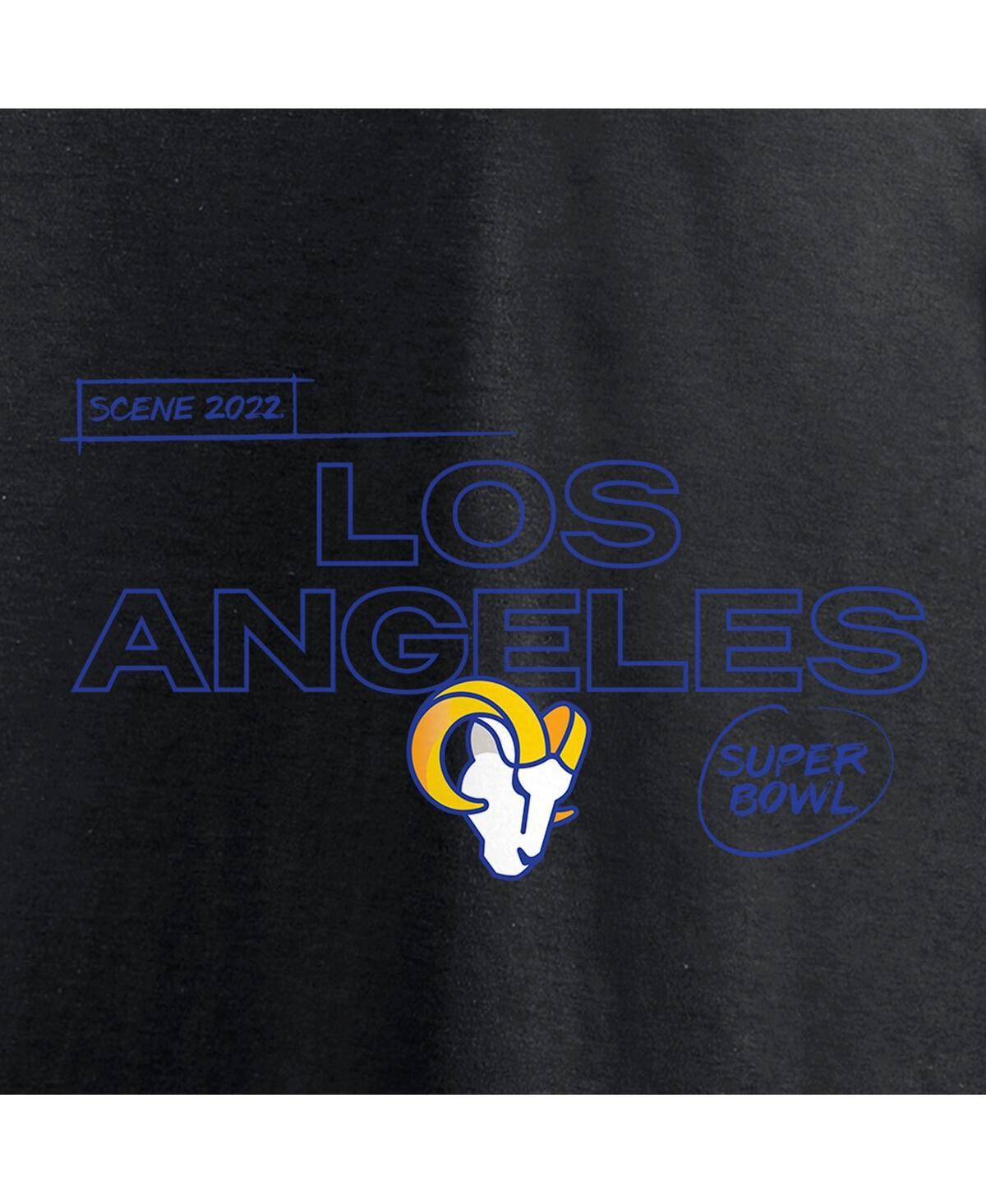 Men's Black Los Angeles Rams Super Bowl LVI Bound Big and Tall Hollywood Action Long Sleeve T-shirt