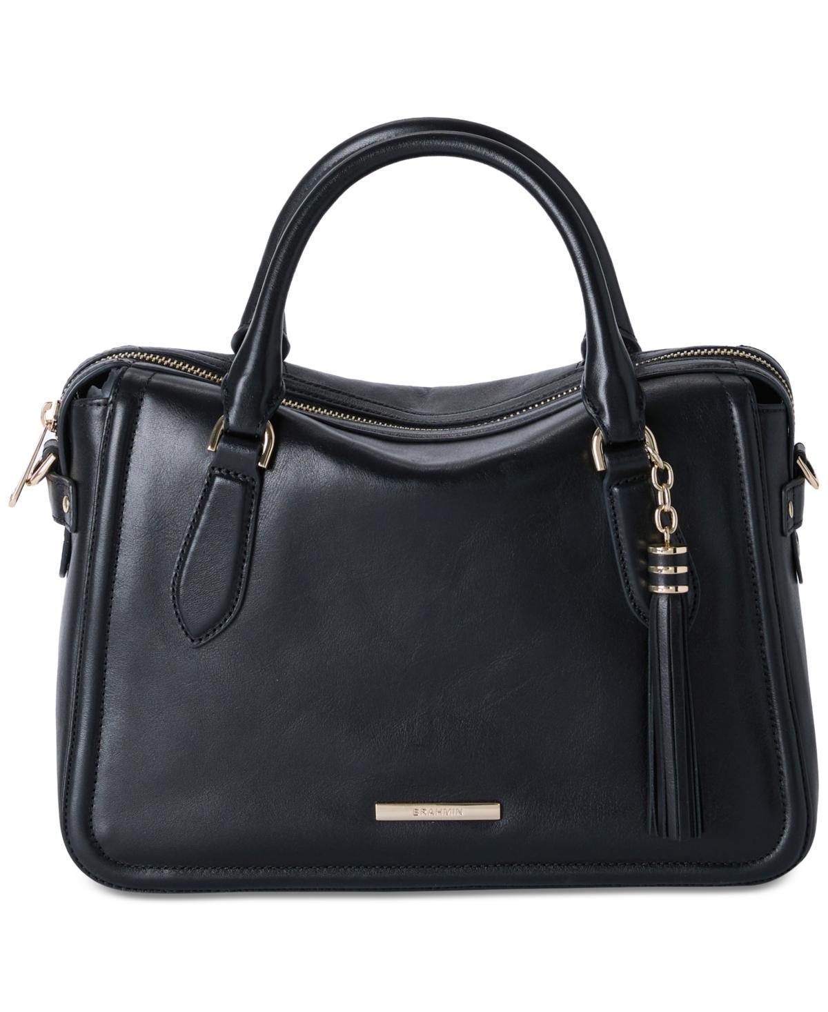 Micaela Nightshade Medium Leather Satchel