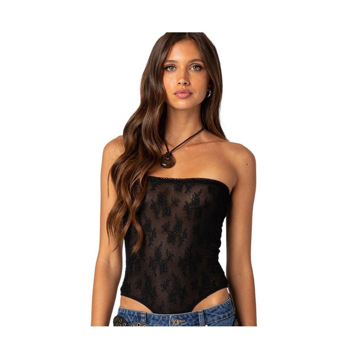 Women's Alina Sheer Lace Bodysuit