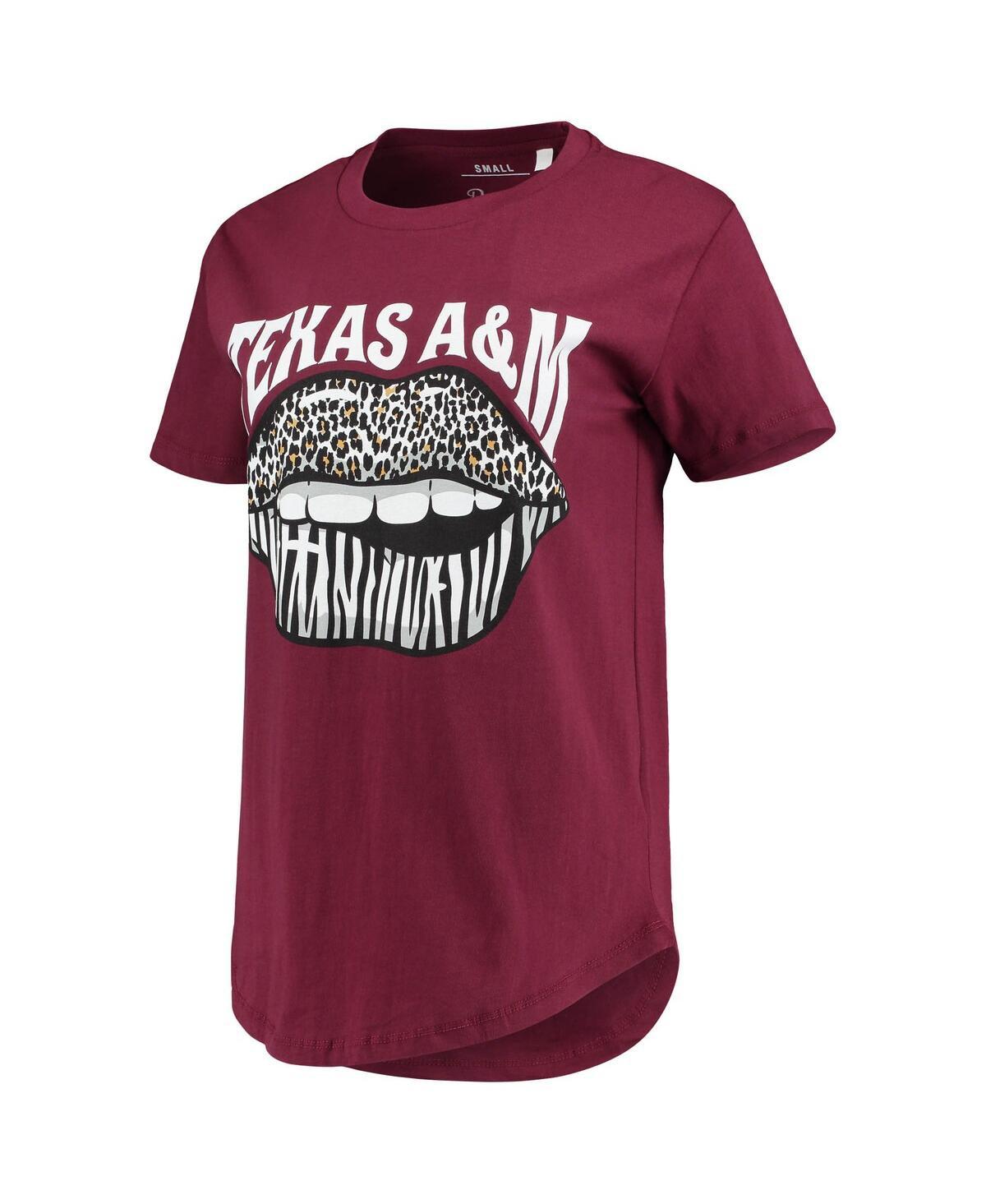 Women's Maroon Texas A&M Aggies Wild Lips Core T-shirt