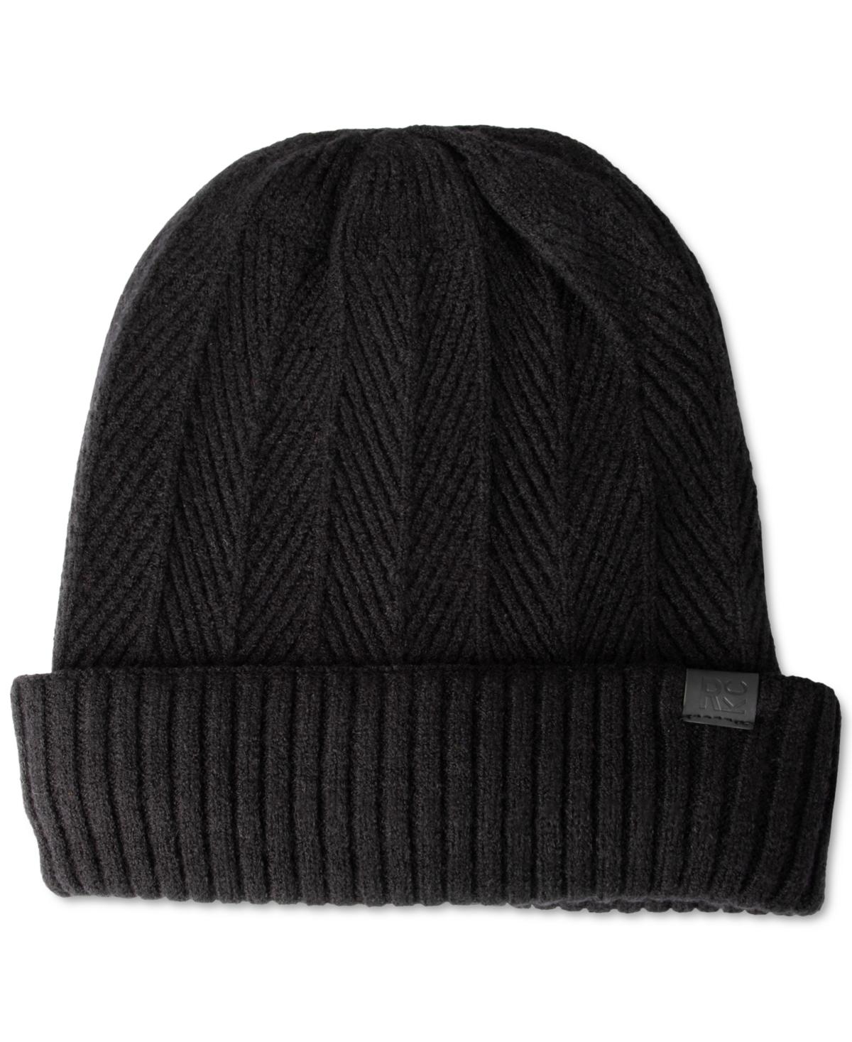 Men's Ribbed Herringbone Beanie & Scarf Set