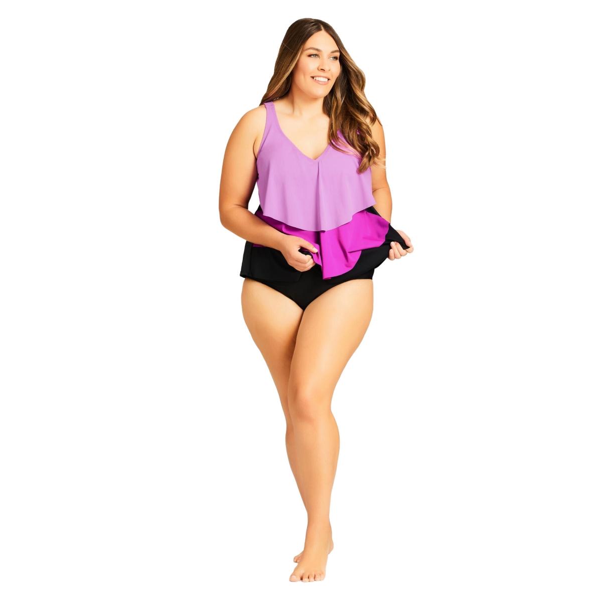 Plus Size Knit High Waist Swim Brief