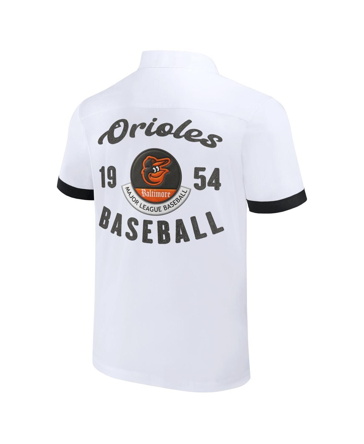 Men's Darius Rucker Collection by White Baltimore Orioles Bowling Button-Up Shirt