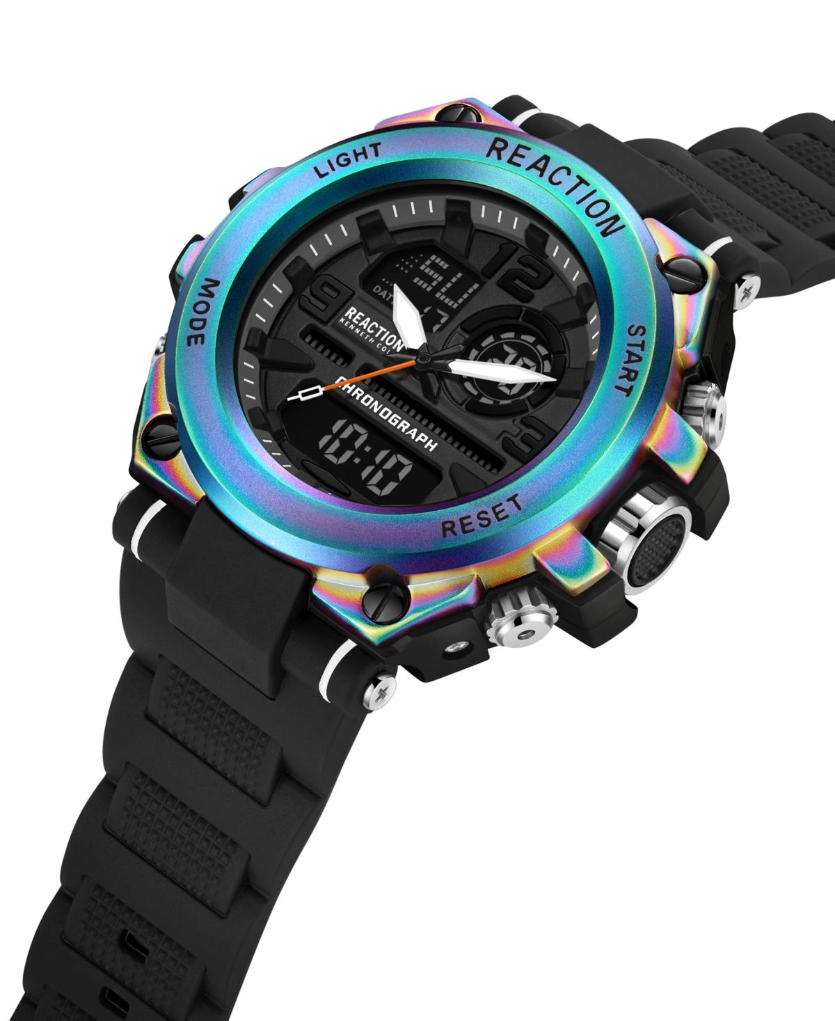 Men's Analog Digital Black Plastic Watch 49mm