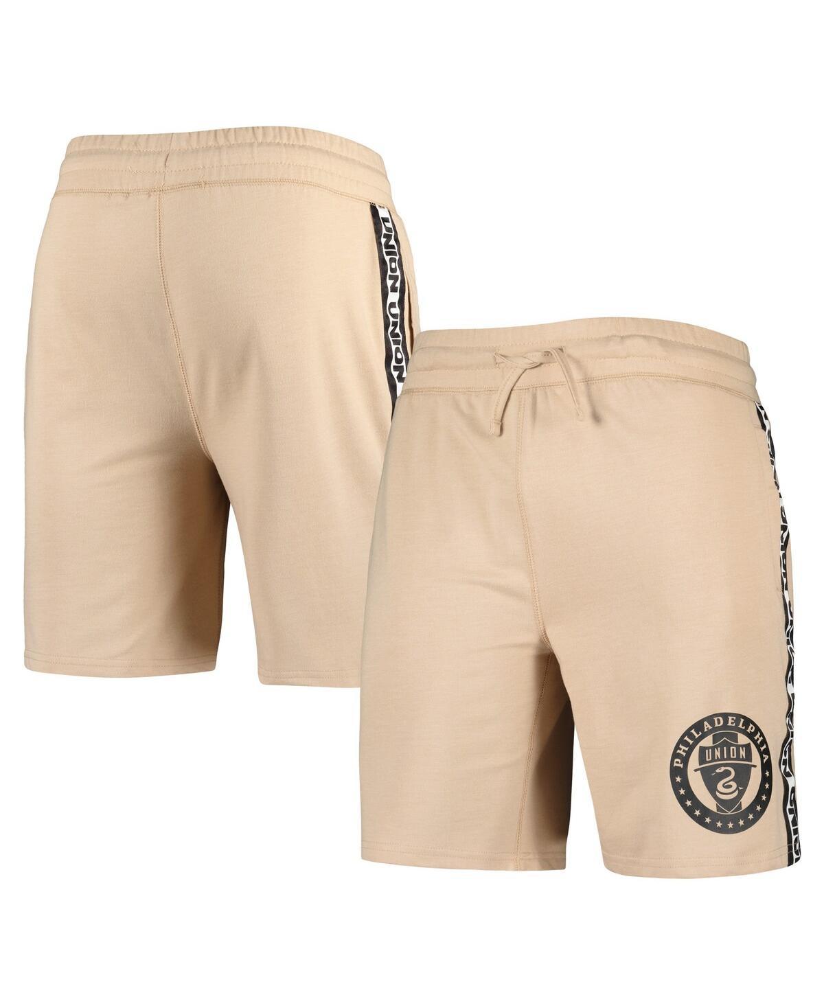 Men's Tan Philadelphia Union Team Stripe Shorts