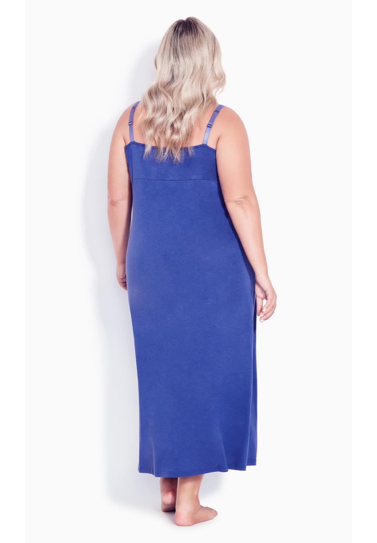 Plus Size Lace Trim Maxi Sleep Dress