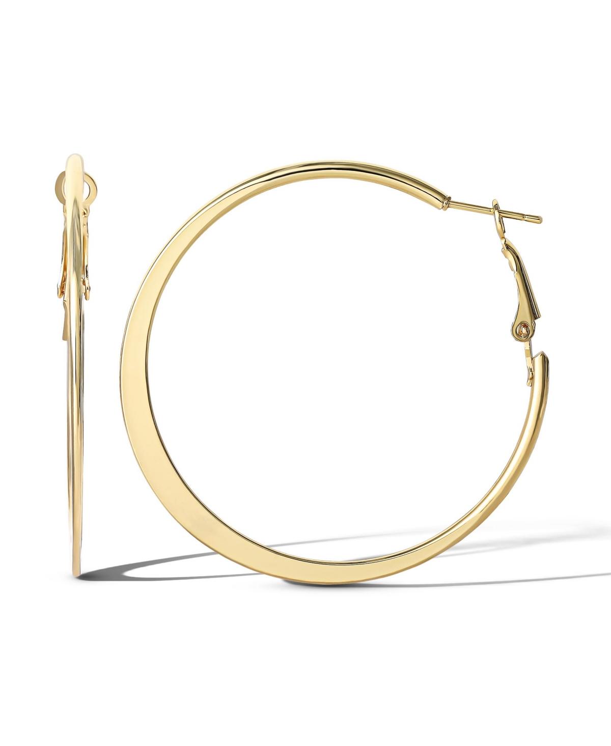 Gold-Tone 44.8MM Flat Omega Hoop Earrings