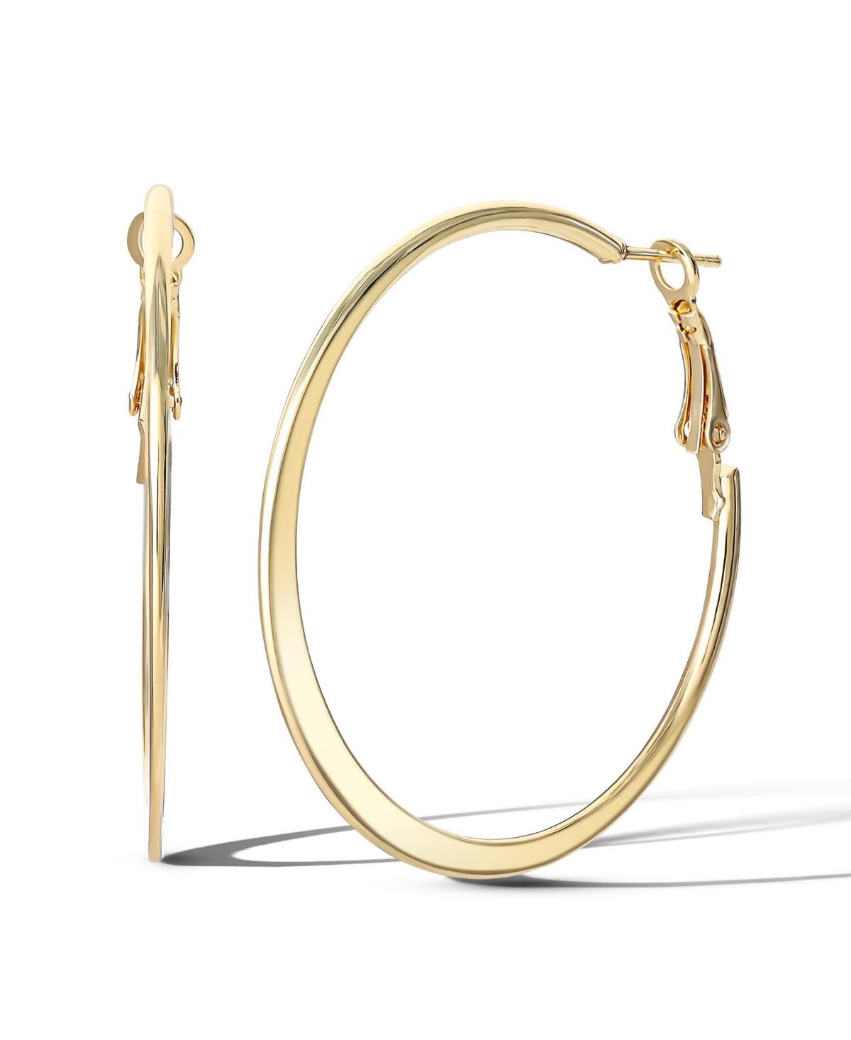 Gold-Tone 44.8MM Flat Omega Hoop Earrings