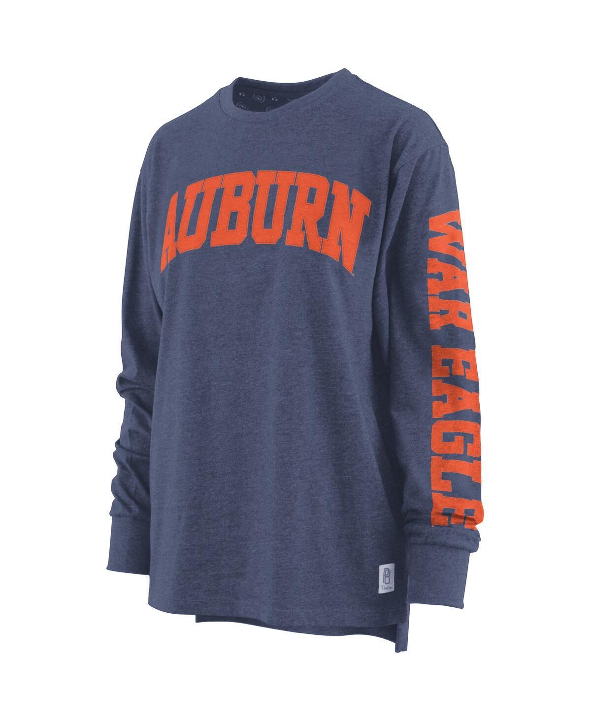 Women's Navy Auburn Tigers Plus Size Two-Hit Canyon Long Sleeve T-shirt