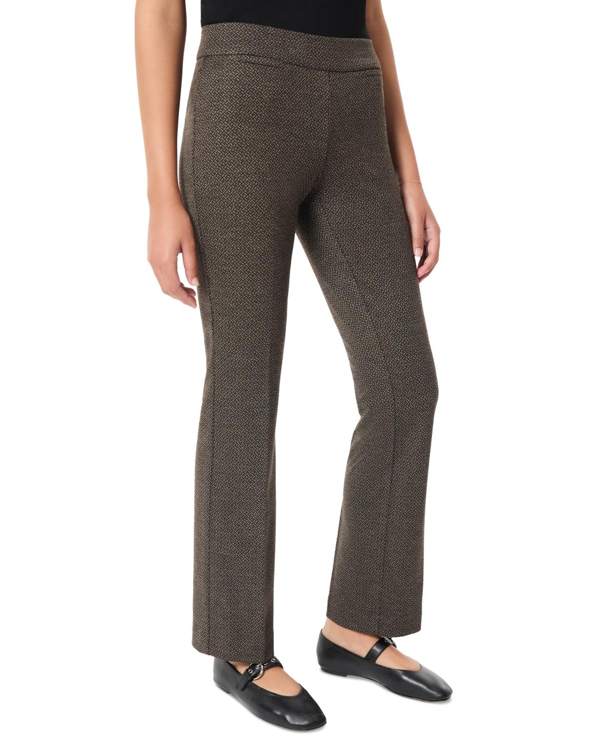 Petite Jacquard Pull-On Bootcut Pants