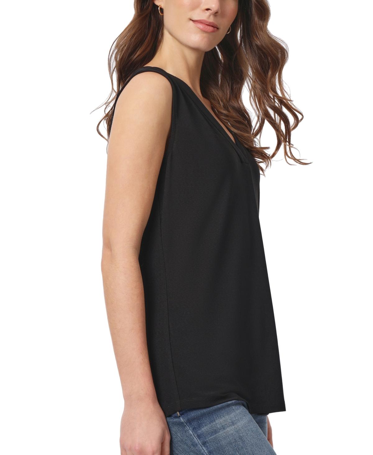 Women's Crepe Sleeveless V-Neck Top 