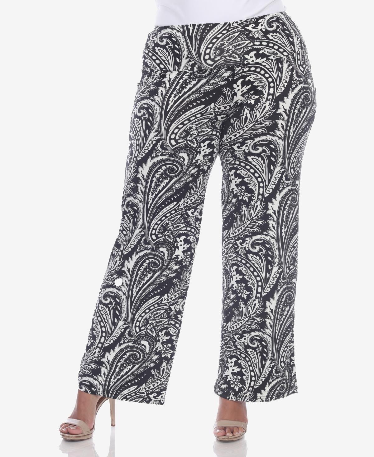 Plus Size Printed Wide Leg Palazzo Pants